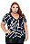 Blusa decote v estampada Gabi plus - Imagem 1