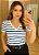 Blusa decote v listrada Gabi rayra - Imagem 1