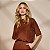 Conjunto blusa e saia em malha texturizada natural basic - Imagem 2