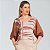 Blusa decote V de manga 3/4 com estampa de girafa miravest - Imagem 1