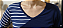 Blusa de decote v listrada manga 7/8 - Imagem 3