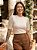 Blusa decote redondo manga macrame medi modas - Imagem 2