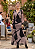Vestido longuete estampado de tule miravest - Imagem 1