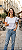 Blusa de manga curta com três frisos rayra - Imagem 1
