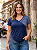 Blusa bicolor listrada de manga curta rayra - Imagem 2