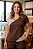 Blusa bicolor listrada de manga curta rayra - Imagem 1