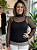 Blusa manga comprida de tule natural basic - Imagem 3