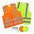 Colete Refletivo Com Bolso Cor Laranja Fluor Tam GG - Imagem 1