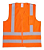 Colete Refletivo Com Bolso Cor Laranja Fluor Tam GG - Imagem 3