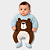 Macacão urso corajoso - Imagem 1