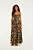 Vestido Longo Estampado Leque De Tucano - Imagem 1