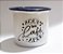 Caneca esmaltada Aqui tem café e amor - 90ml - Imagem 1