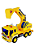 Mini Veículo - Escavadeira de Construção - Shiny Toys - Amarelo - Imagem 1