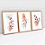 Combo De 3 Quadros Com Moldura Floral Traços Orgânicos - Imagem 4
