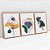 Conjunto de 3 Quadros Floral Multicolorido Com Moldura - Imagem 5