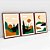 Jogo De 3 Quadros Decorativos Com Moldura Montanhas Paisagem - Imagem 6