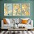 Kit De Quadros Decorativos Com Moldura Mármore Água - Imagem 1