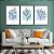 Kit De Quadros Decorativos Com Moldura Floral Azul - Imagem 1