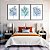 Kit De Quadros Decorativos Com Moldura Floral Azul - Imagem 2
