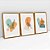 Conjunto de 3 Quadros Decorativos Com Moldura Flores Multicolorido - Imagem 7