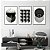 Kit 3 Quadros Decorativos Com Moldura Grey Gold Black Art - Imagem 1