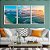 Kit 3 Quadros Decorativos Paisagem Mar Pôr Do Sol - Imagem 1