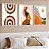 Kit 3 Quadros Com Moldura Abstract Face - Imagem 1