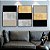 Kit 3 Quadros Artes Decorativas Com Moldura Simétrico Preto E Dourado - Imagem 3
