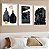 Kit 3 Quadros Com Moldura Arte Silhueta Boho - Imagem 1
