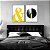 Kit 2 Quadros Decorativos Com Moldura Arte Tipografia Geométrica - Imagem 2