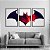 Kit 3 Quadros Decorativos Com Moldura Geek Batman - Imagem 2