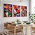 Kit 3 Quadros Decorativos Com Moldura Design pintura flor Abstrata - Imagem 2