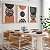 Kit 3 Quadros Com Moldura Abstrato Linhas geometria Boho - Imagem 3