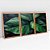 Kit 3 Quadros Com Moldura Verde Folhagem - Imagem 4