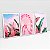 Kit 3 Quadros Com Moldura Arte Love Pink - Imagem 3