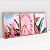 Kit 3 Quadros Com Moldura Arte Love Pink - Imagem 4