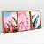 Kit 3 Quadros Com Moldura Arte Love Pink - Imagem 6