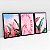 Kit 3 Quadros Com Moldura Arte Love Pink - Imagem 2
