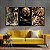 Kit 3 Quadros Decorativos Com Moldura Arte Mulher Black & Gold - Imagem 1
