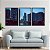 Kit 3 Quadros Decorativos Com Moldura Paisagem Cidade - Imagem 1