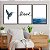 Kit 3 Quadros Decorativos Com Moldura Paisagem Mar Blessed - Imagem 1