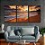 Kit 3 Quadros Decorativos Com Moldura Paisagem Mar Pôr Do Sol - Imagem 1