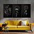 Kit 3 Quadros Decorativos Com Moldura Elegance Sculpture - Imagem 1