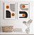 Kit 2 Quadros Decorativos Com Moldura Linhas Abstratas - Imagem 1