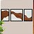 Kit Quadros Decorativos Com Moldura Onda Marrom Minimalista - Imagem 2