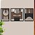 Kit Quadros Decorativos Com Moldura Abstrato Retrô Style - Imagem 2