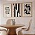 Kit 3 Quadros Com Moldura  pôster de exposição Bauhaus preto e branco - Imagem 1