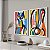 Kit 2 Quadros Decorativos Com Moldura Arte Gato cubismo - Imagem 1