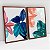 Kit 2 Quadros Decorativos Com Moldura Folhas rosa e azul - Imagem 4