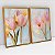 Kit 2 Quadros Com Moldura Arte Tulipas Ouro - Imagem 4